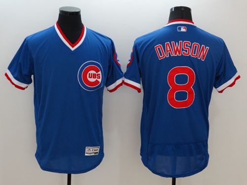 Cubs #8 Andre Dawson Blue Flexbase Authentic Collection Cooperstown Stitched MLB Jersey - Click Image to Close